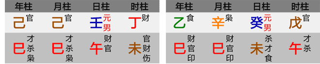 从格和假从格的八字案例